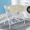 Honey Can Do White/Natural Double Bounce Back Hamper with Wheels and Lid